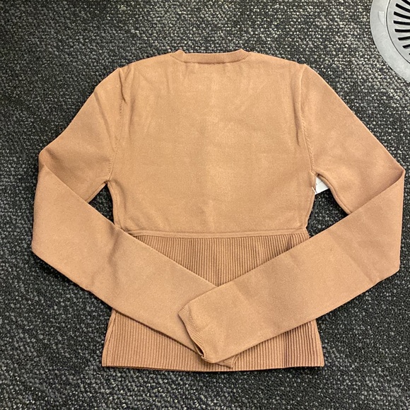 Aritzia Babaton Refinery Sculpt Knit Sweater in pine cone brown - Picture 6 of 6